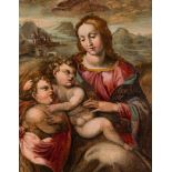 Michele Tosini, genannt Michele di Ridolfo del Ghirlandaio Nachfolger: Madonna mit Kind und Johannes