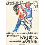 Oskar Kokoschka: Selbstbildnis von zwei Seiten als Maler, Plakat