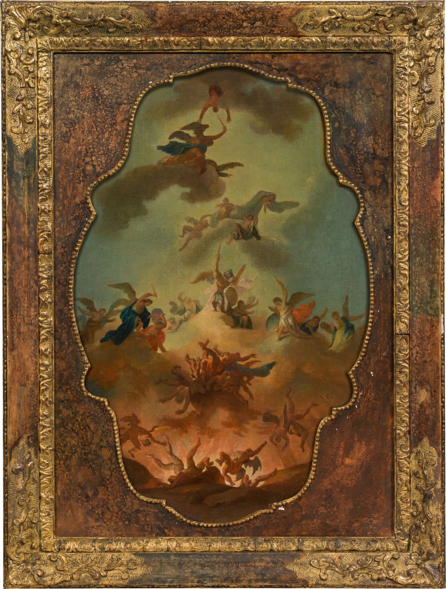 Johann Josef Anton Huber: Angel's fall (design for a ceiling fresco) - Image 2 of 2