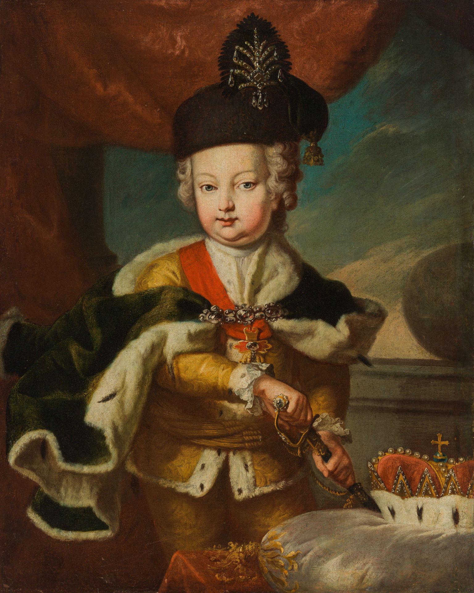 Martin van Meytens : Portrait of Archduke Joseph II as an Infant