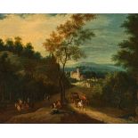 Maximilian J. Schinnagl Umkreis: Landschaft mit belebter Straße