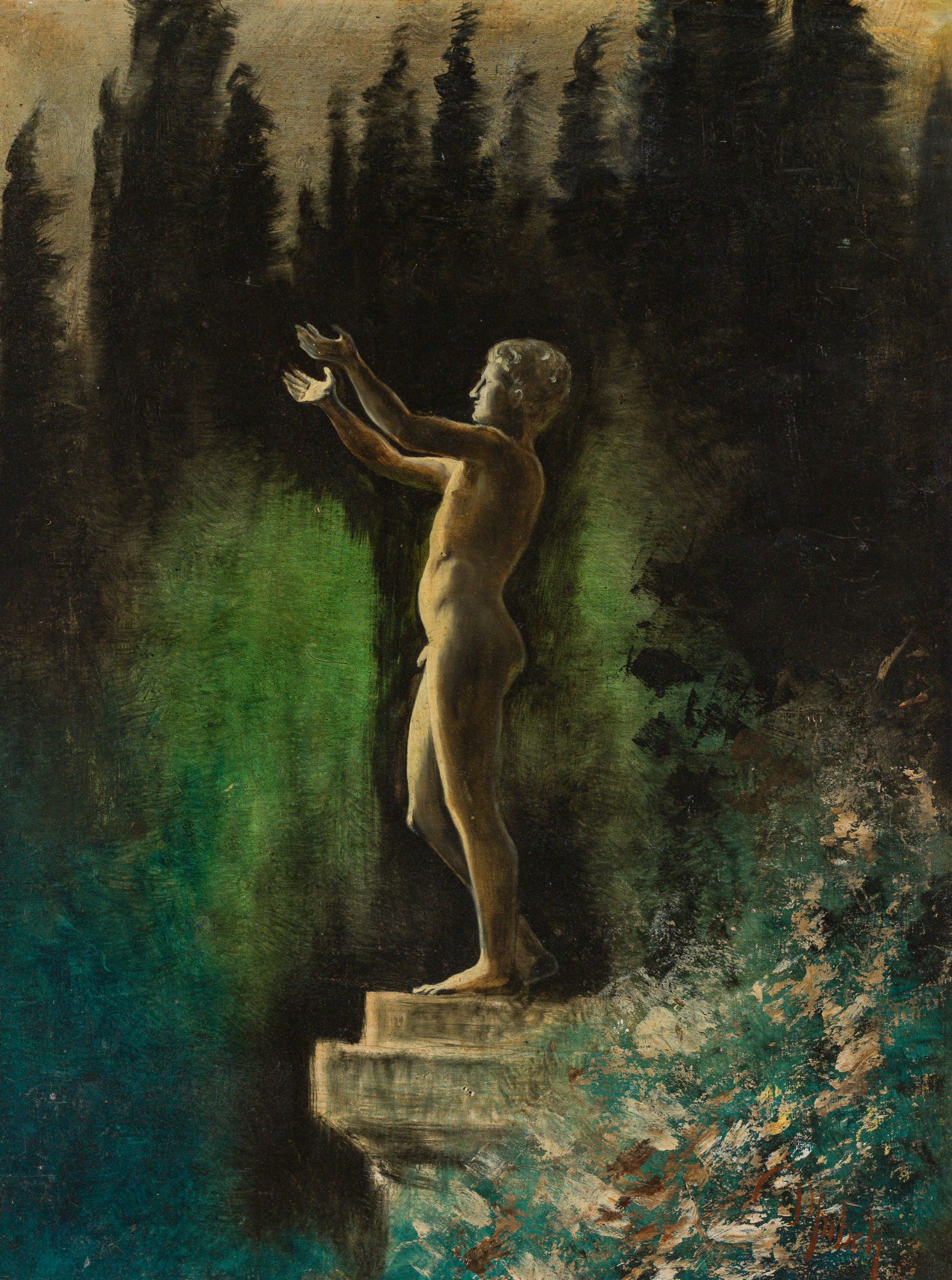 Karl Wilhelm Diefenbach: Statue betender Jüngling