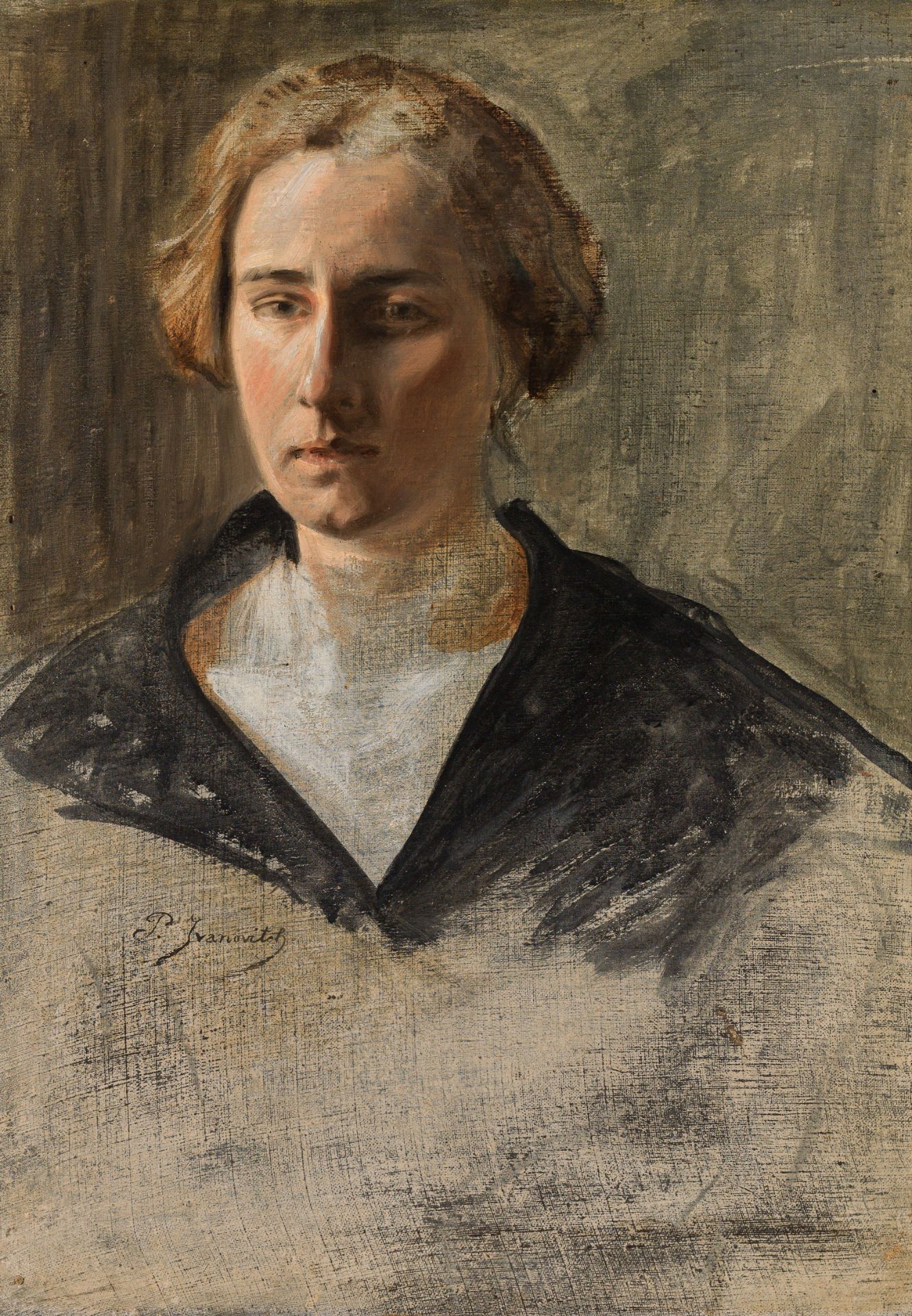 Paul Joanovits: Portrait of a blonde woman (study)