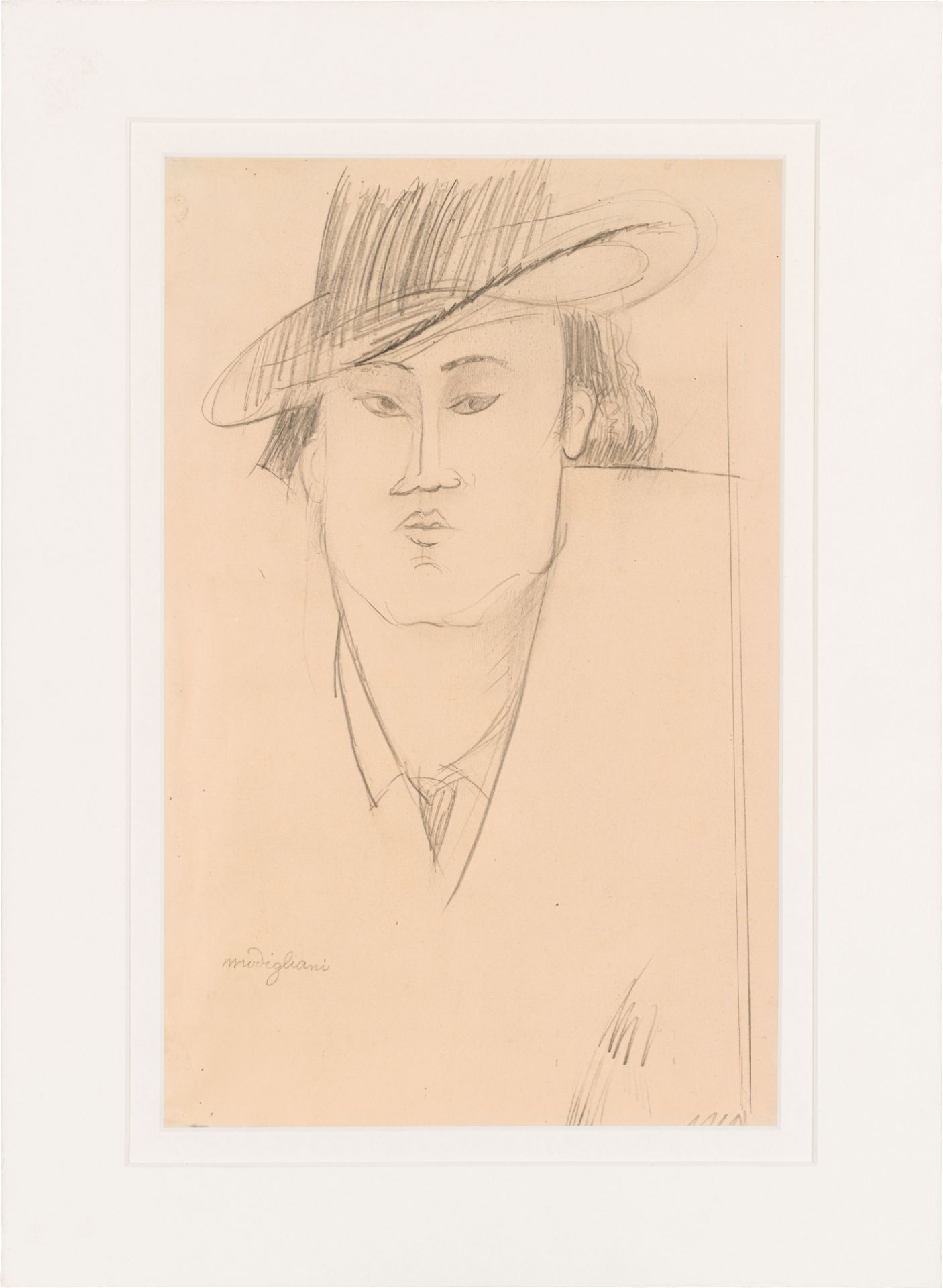  Amedeo Modigliani Attributed to: Portrait of a man - Image 2 of 2