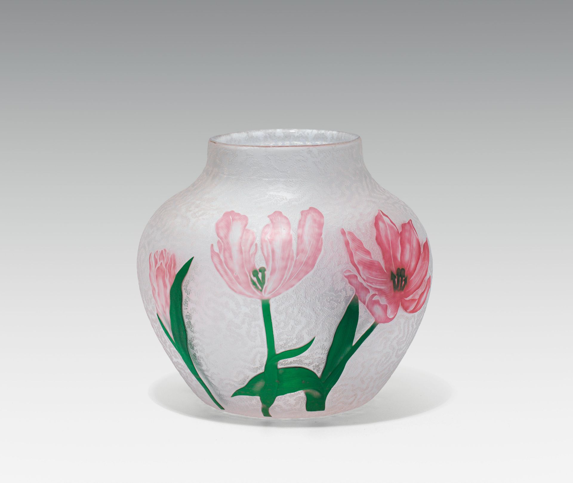 Daum Nancy: Vase "Tulipes"