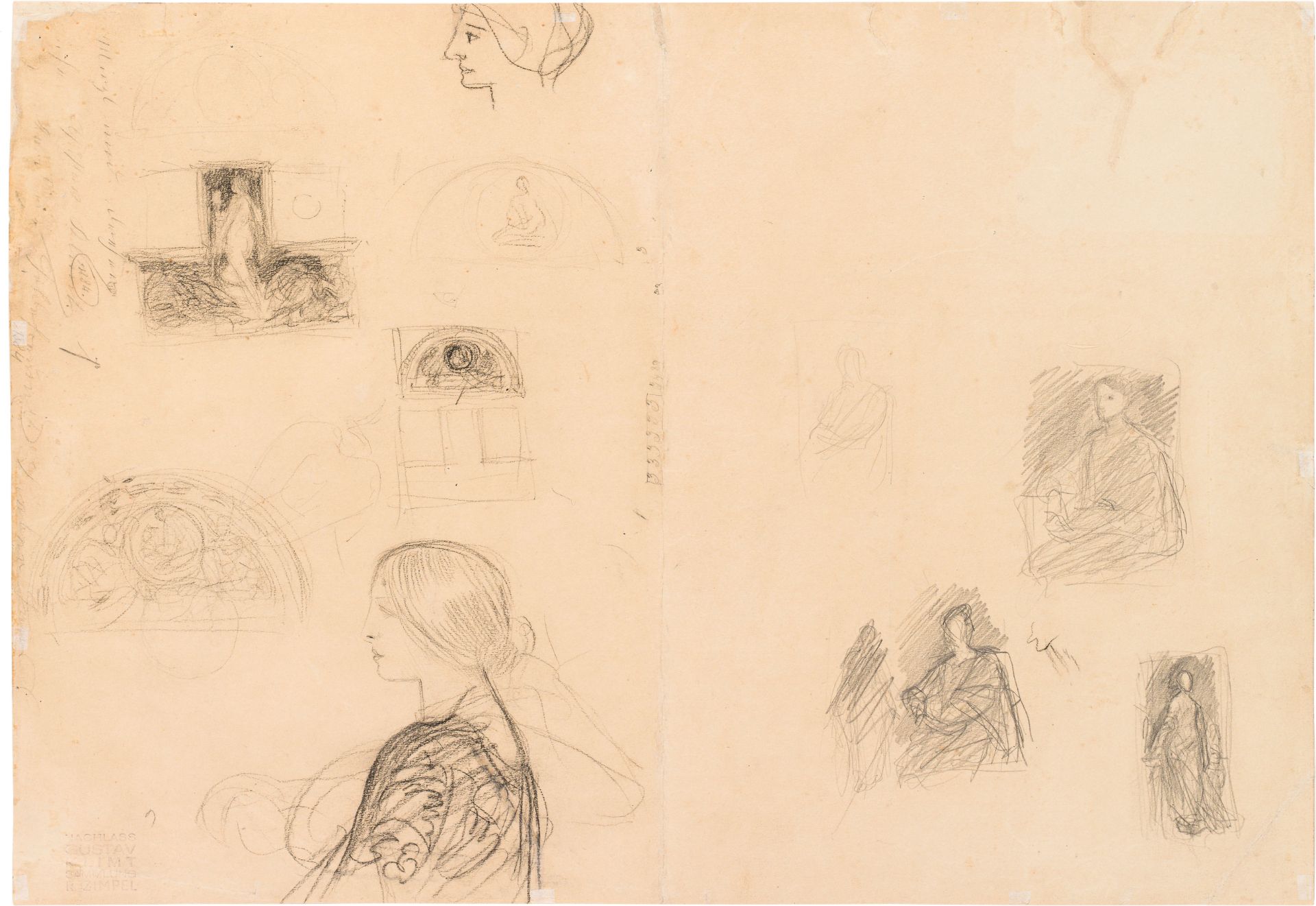 Gustav Klimt: Entwurf für die Reinzeichnung "Oper" - Bild 3 aus 3