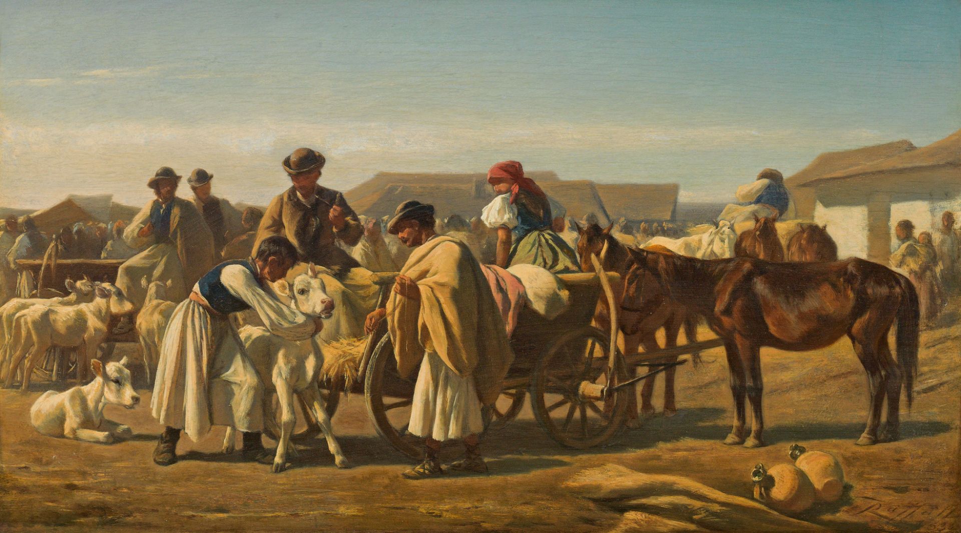 Johann Gualbert Raffalt: Ungarischer Kälbermarkt