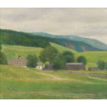 Ferdinand Brunner: Sommerliche Landschaft mit Bauernhof