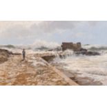 Alfred Zoff: "Brandung an der Promenade bei Nervi"