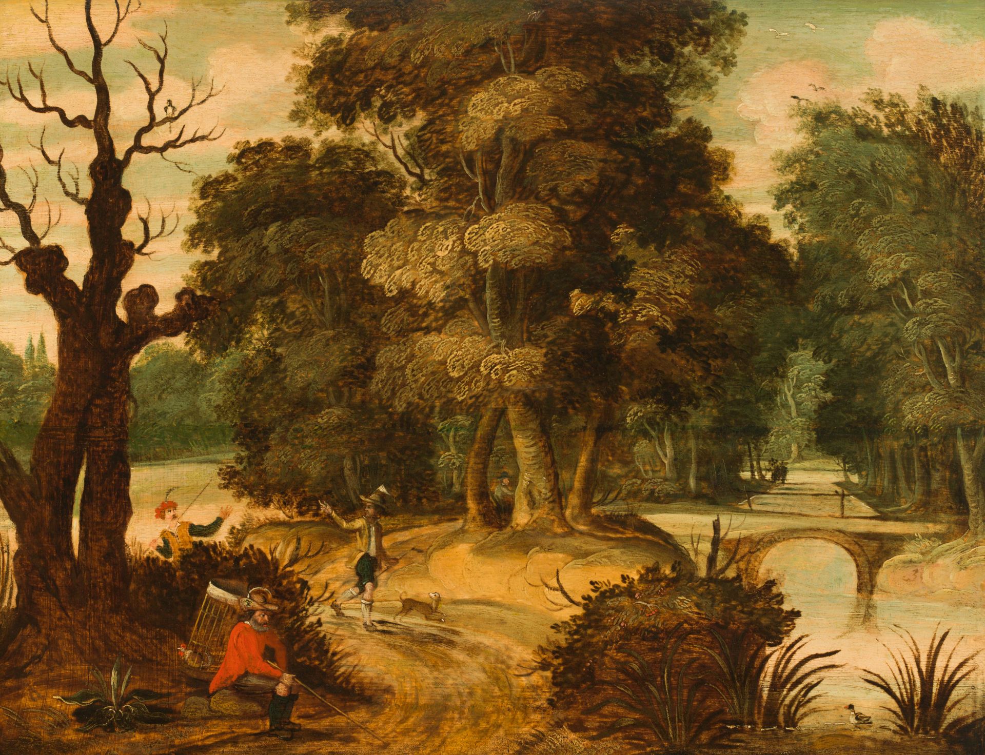 Flemish School: Forest landscape