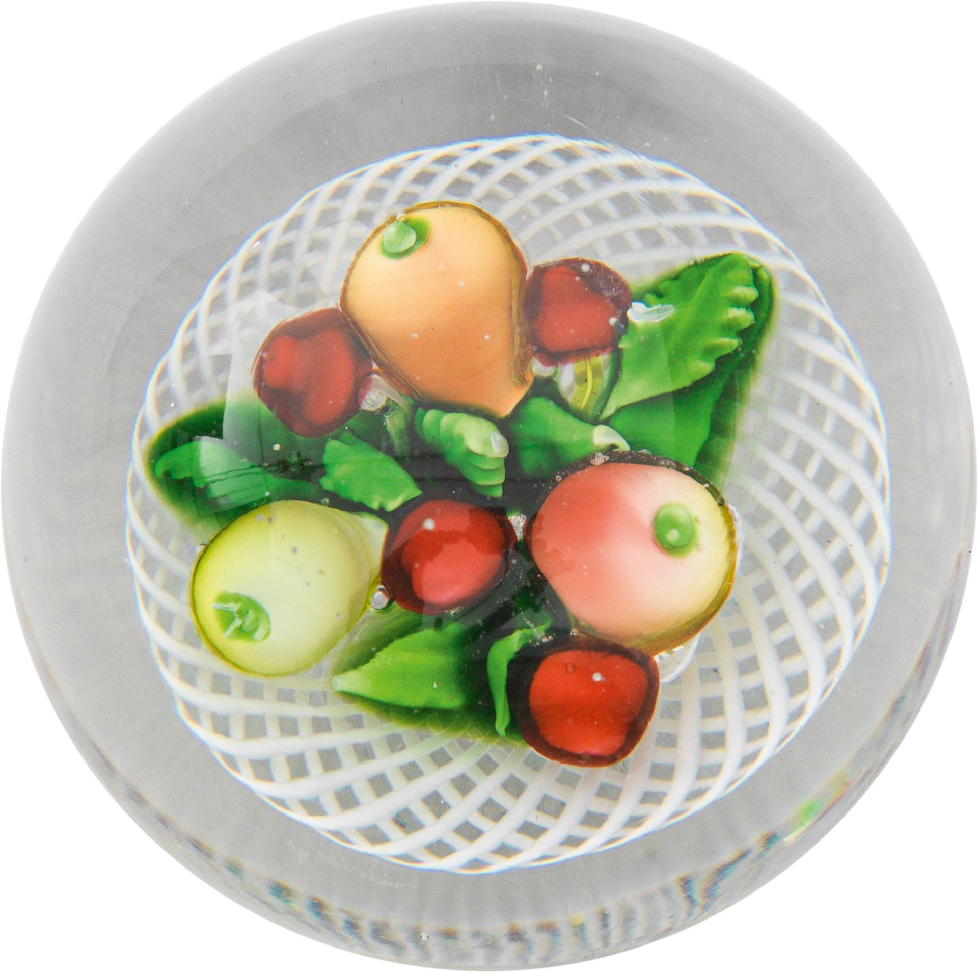 Paperweight with fruit basket