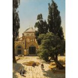 Carl Cowen Schirm: Ansicht der Al-Aksa Moschee am Tempelberg in Jerusalem