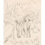 Ernst Ludwig Kirchner: Spaziergänger unter Bäumen (Fehmarn)