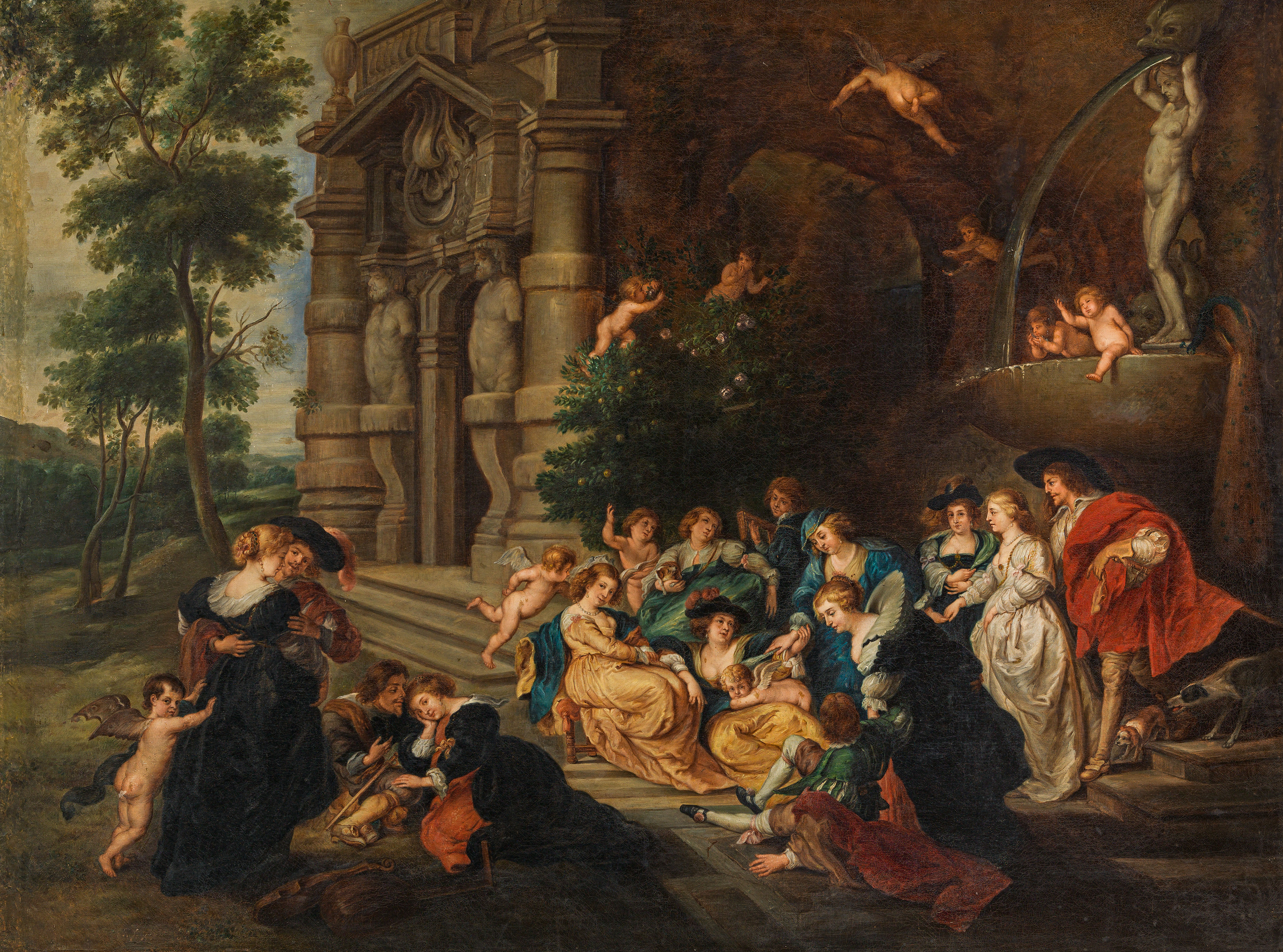 Follower of Peter Paul Rubens : The Garden of Love