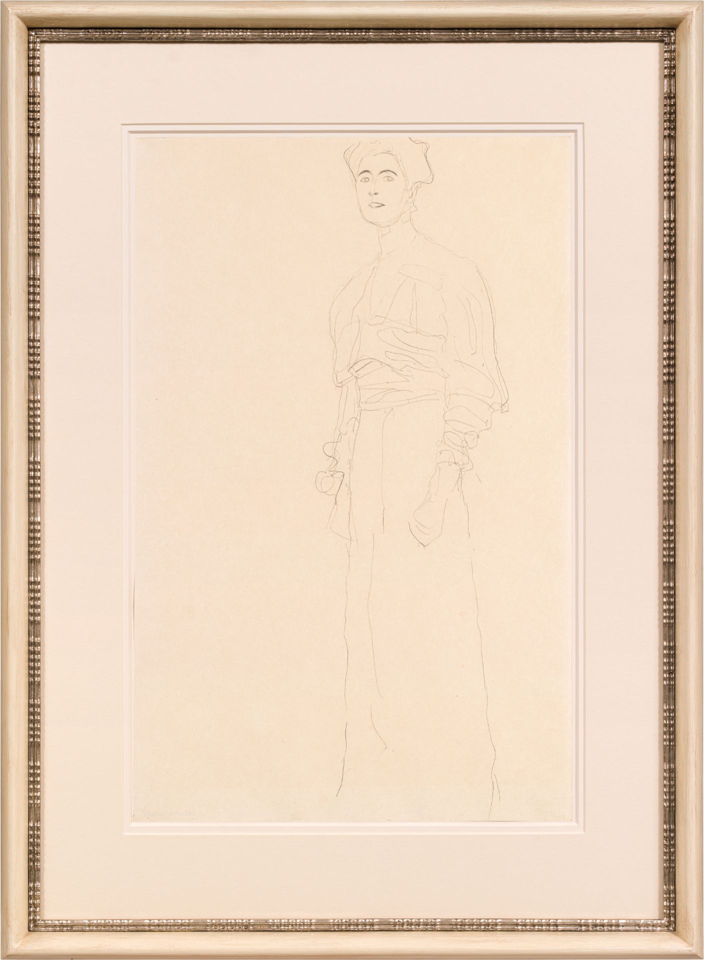 Gustav Klimt: Standing facing left, study for the portrait of Margaret Stonborough-Wittgenstein - Image 2 of 2