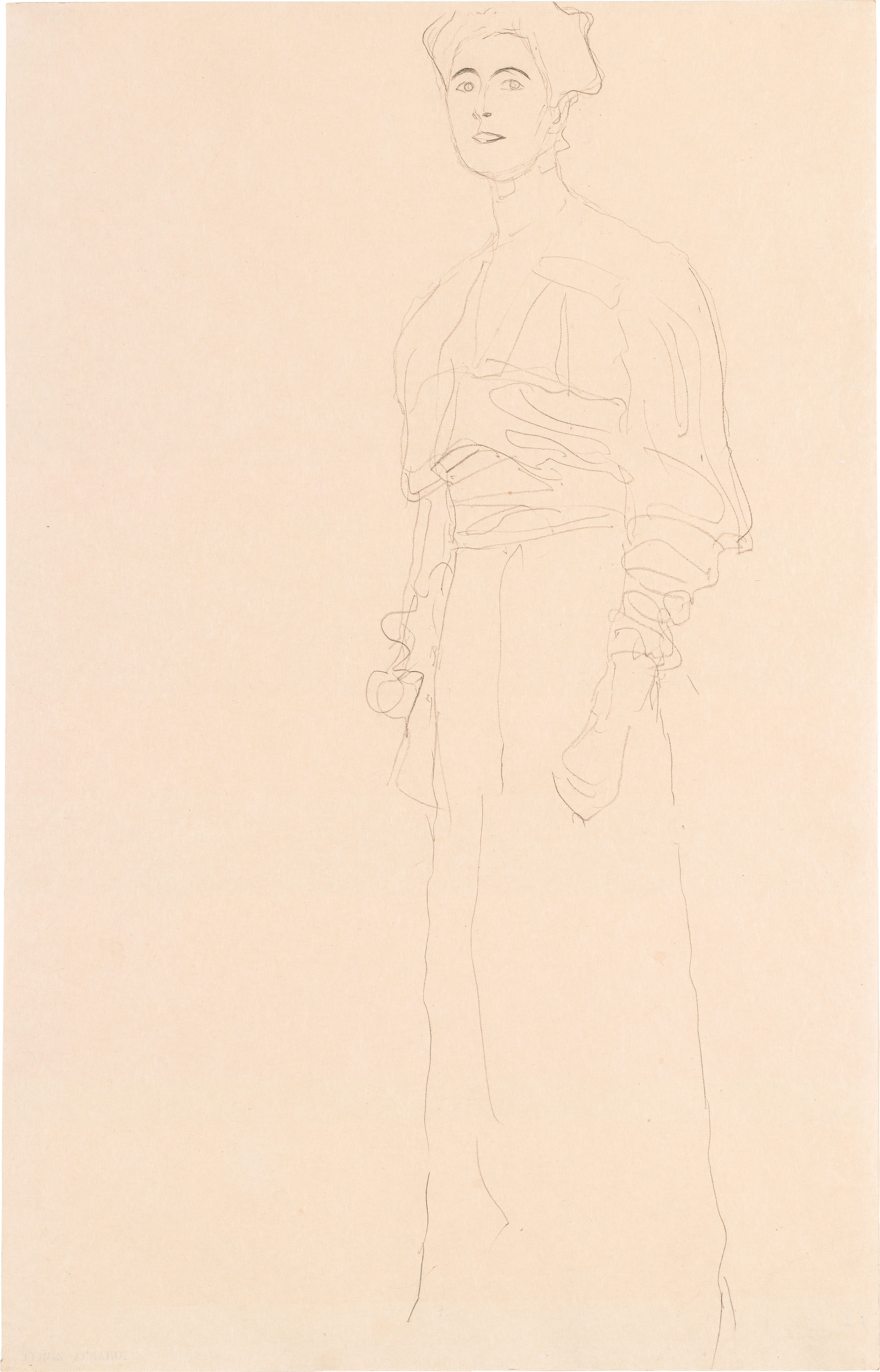 Gustav Klimt: Standing facing left, study for the portrait of Margaret Stonborough-Wittgenstein