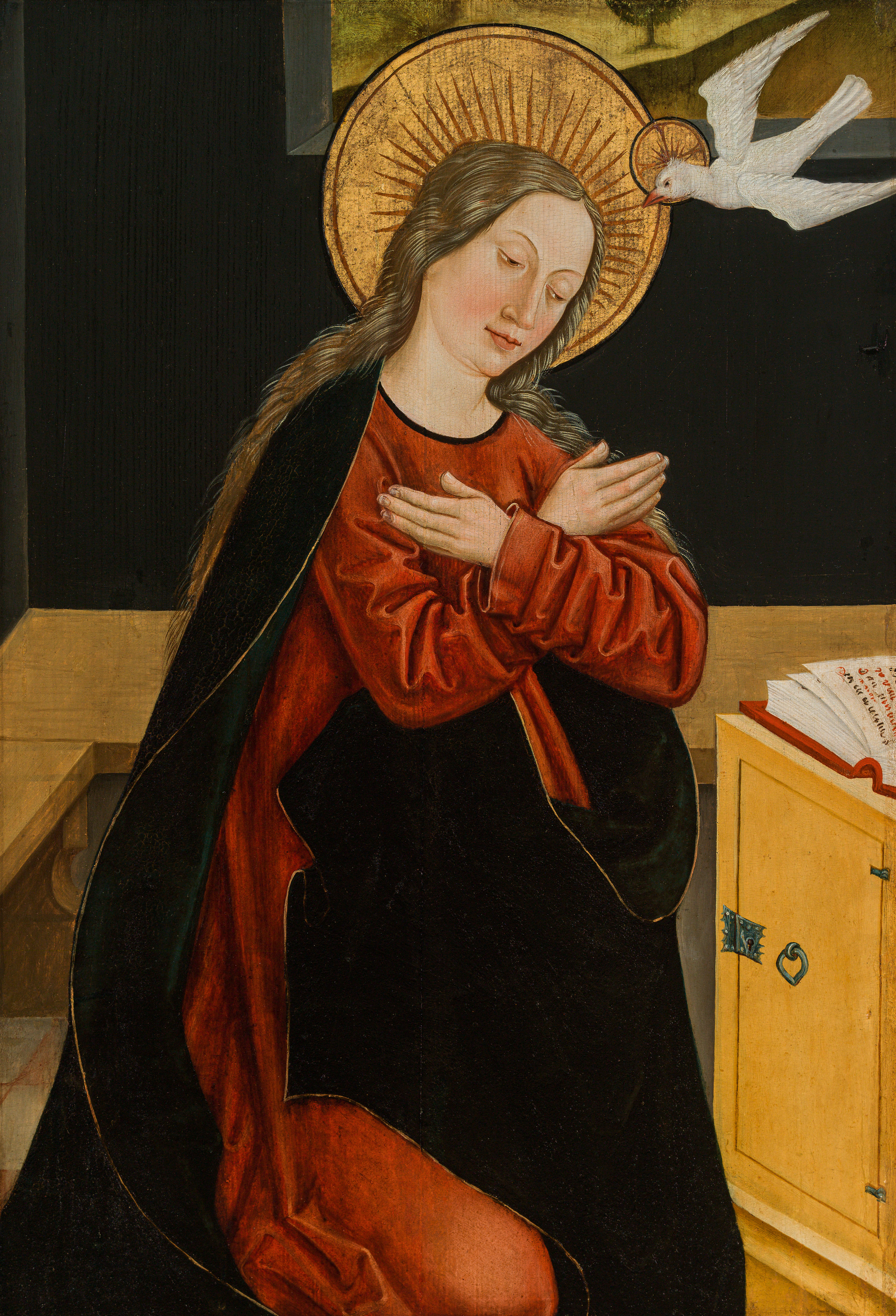 German School: Two altar wings - Mary and the angel Gabriel