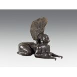 Ernst Fuchs: Sphinx mit hohem Haarkamm