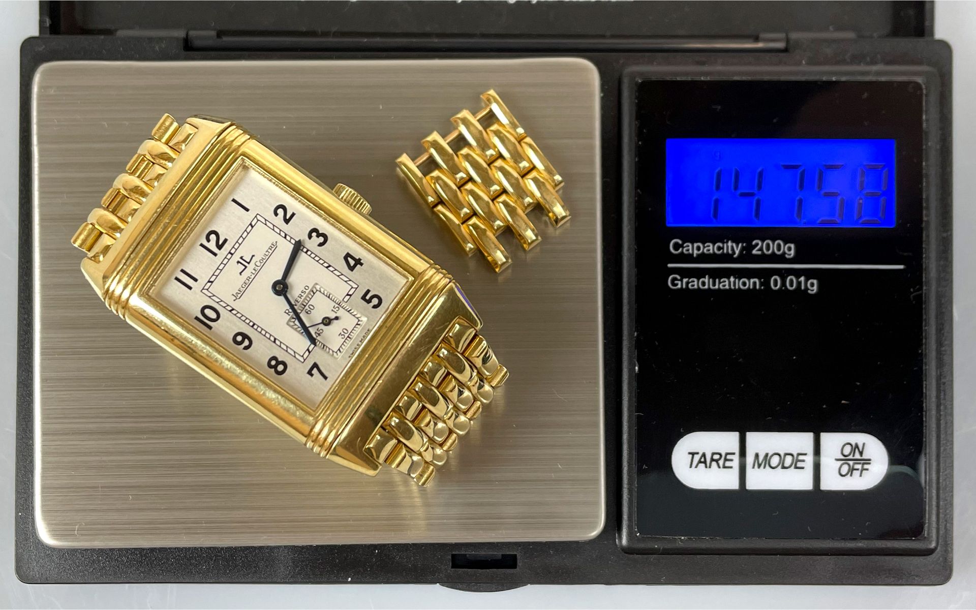 Armbanduhr Jaeger-leCoultre Reverso 750er Gelbgold. Schweiz. 1990er Jahre. - Image 8 of 9