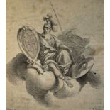 Charles-Nicolas II COCHIN (1715 - 1790). Athene (Minerva) wohl nach Pierre Jacques CAZES (1676 - 175