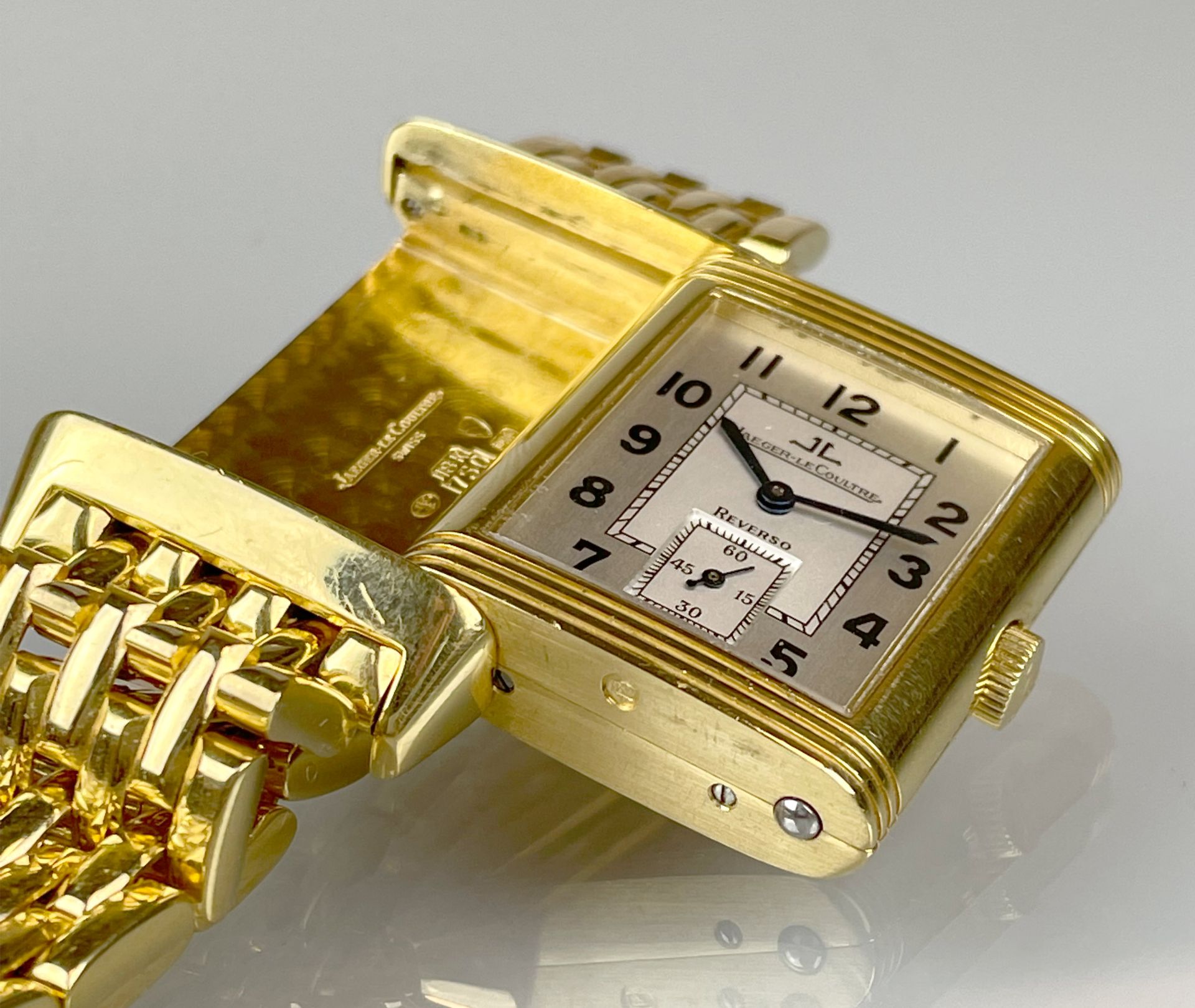 Armbanduhr Jaeger-leCoultre Reverso 750er Gelbgold. Schweiz. 1990er Jahre. - Image 3 of 9