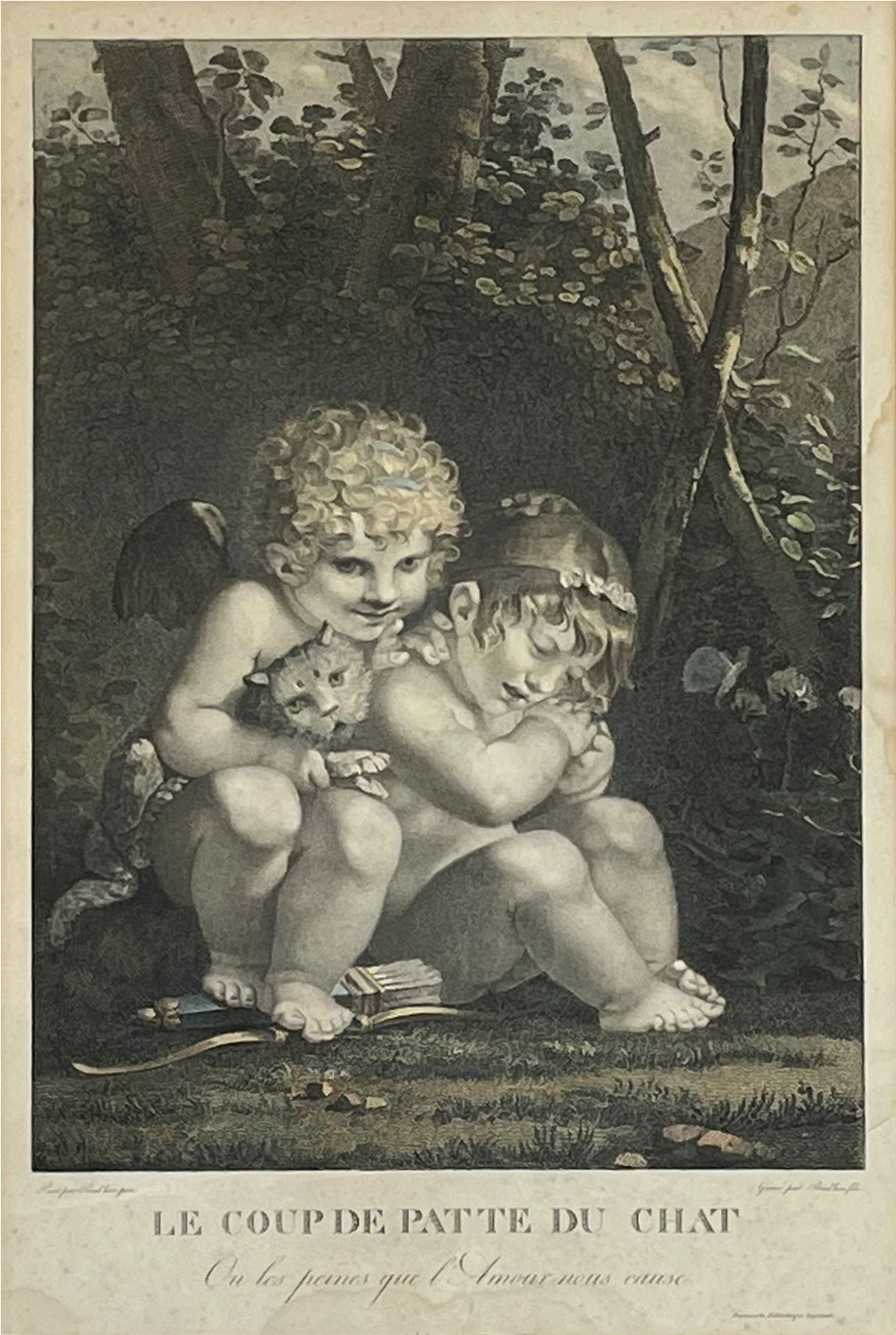 Pierre-Paul PRUD'HON (1758 - 1823). "Le coup de Patte du chat".