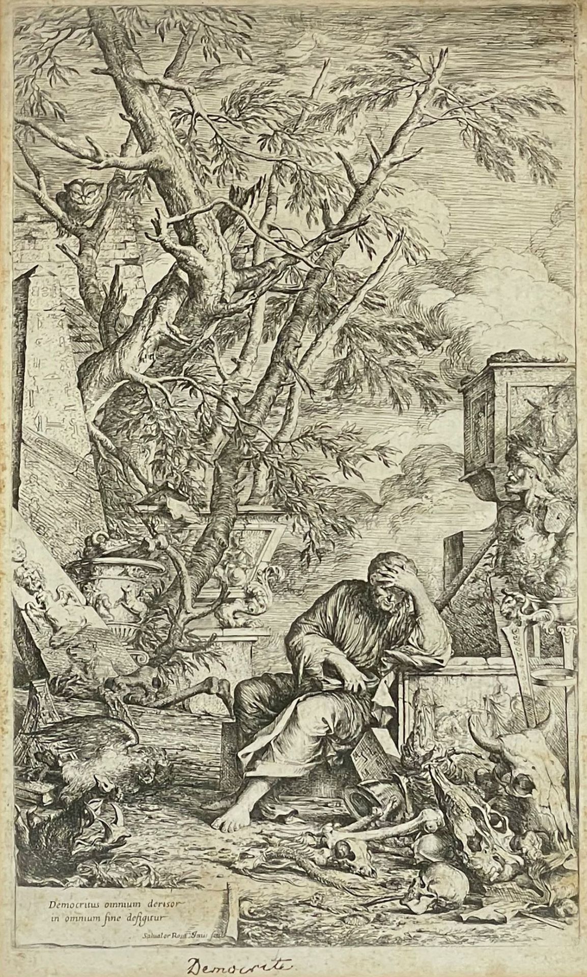 Salvator ROSA (1615 - 1673). "Democrete".