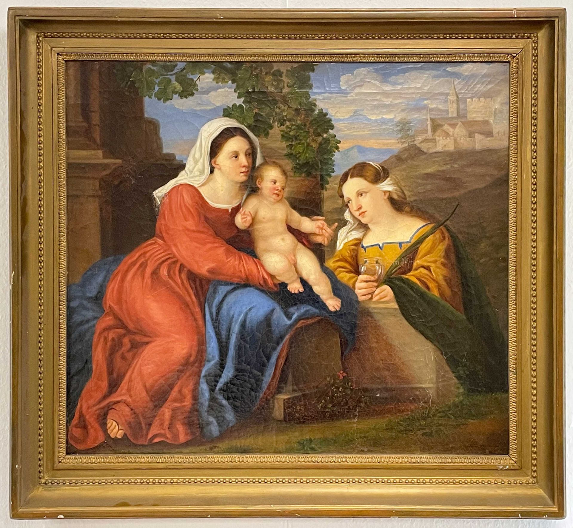 UNSIGNIERT (XVII - XVIII). Heilige Maria mit Kind und Maria Magdalena. - Bild 2 aus 13