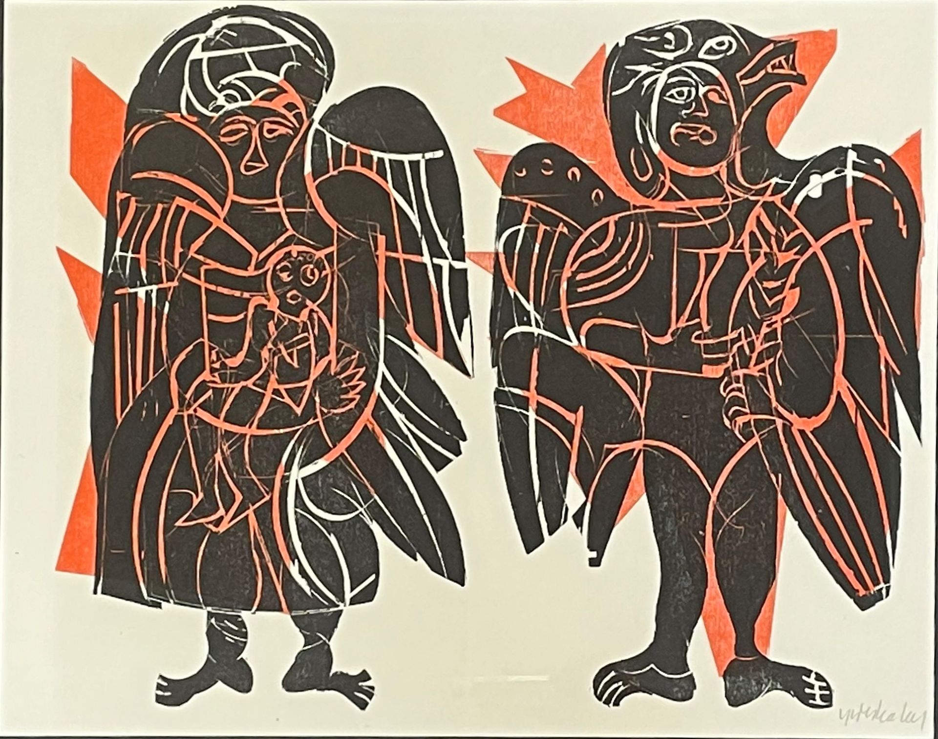 HAP GRIESHABER (1909 - 1981). Zwei Engel.