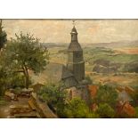 Karl ARMBRUST (1867 - 1928). Blick über ''Krofdorf bei Gießen".