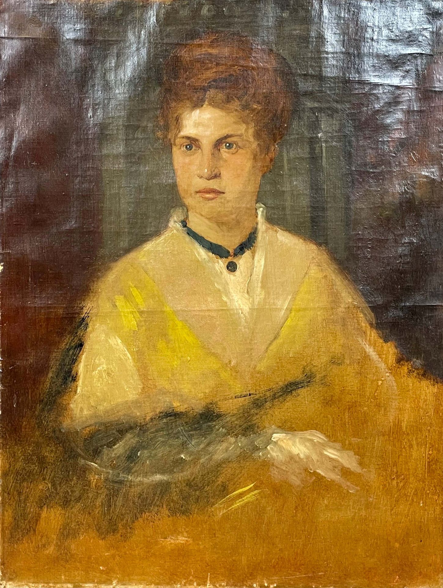 UNSIGNIERT (XIX - XX). Portrait einer Dame um 1900.