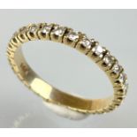 Memoire-Ring 585 Gelbgold mit Brillanten.