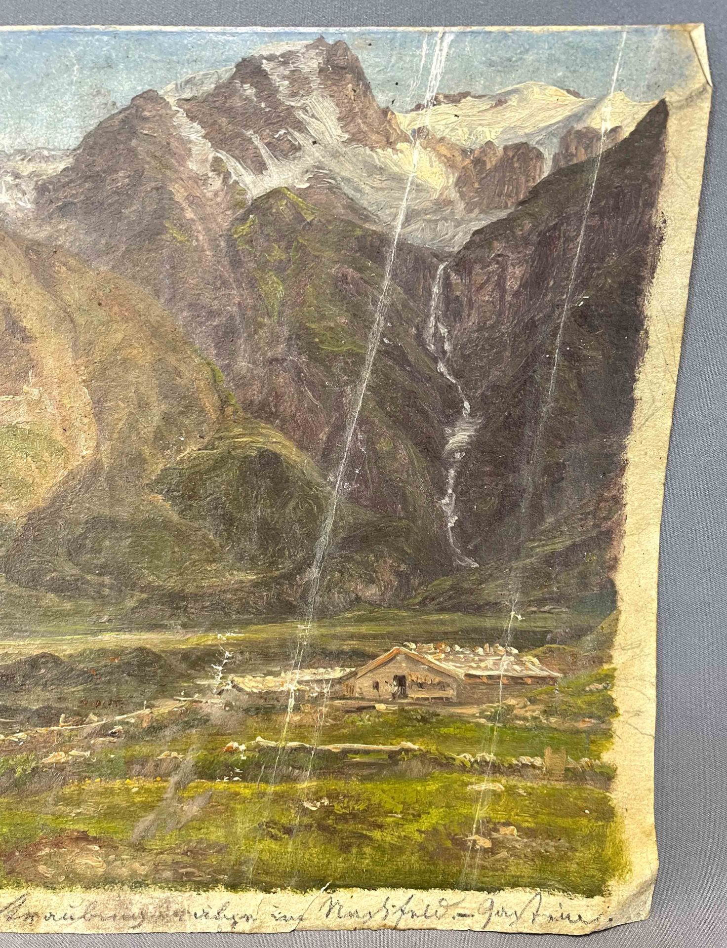 Friedrich LOOS (1797 - 1890). Blick in ein alpines Tal. - Bild 5 aus 8