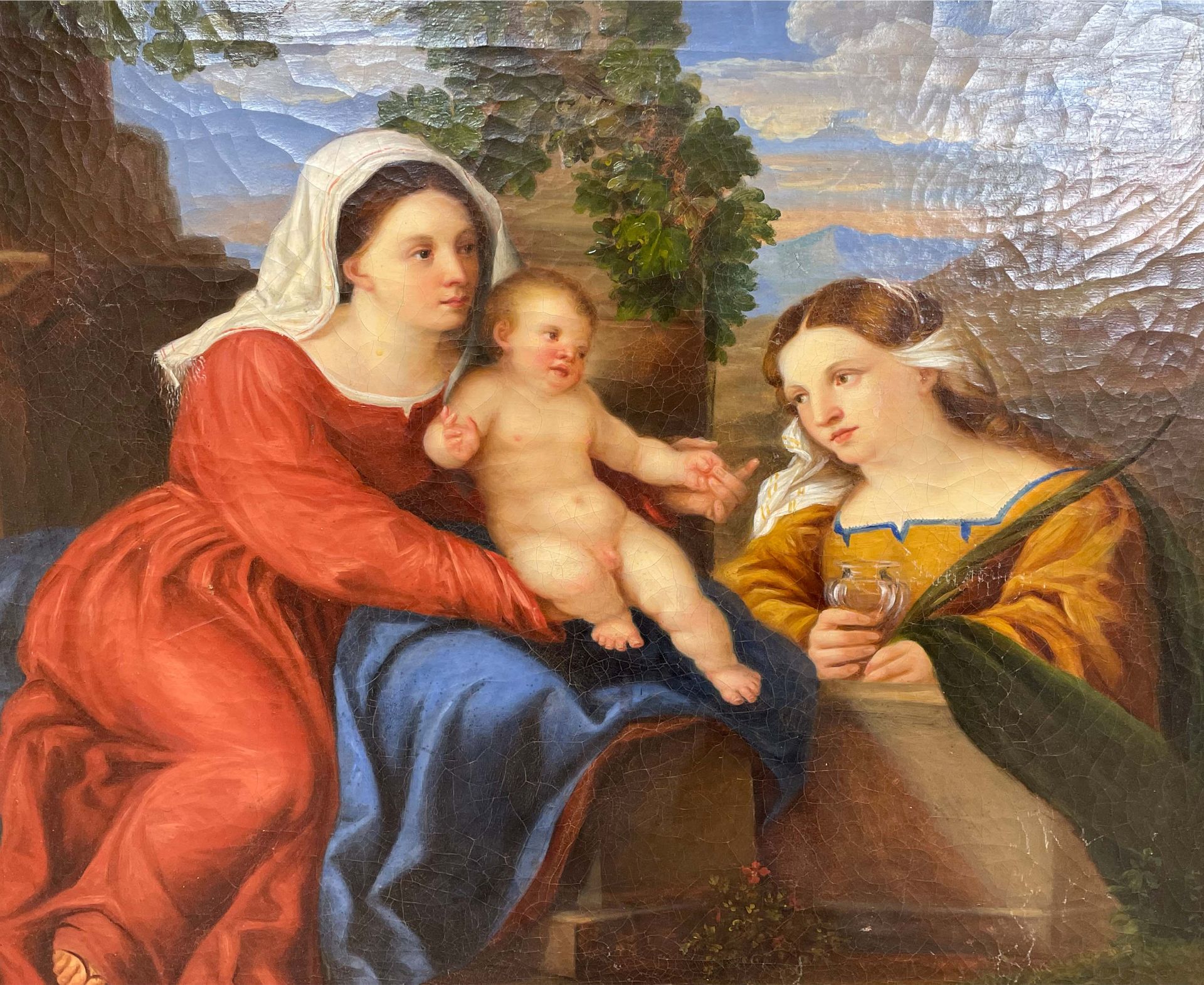 UNSIGNIERT (XVII - XVIII). Heilige Maria mit Kind und Maria Magdalena. - Bild 4 aus 13