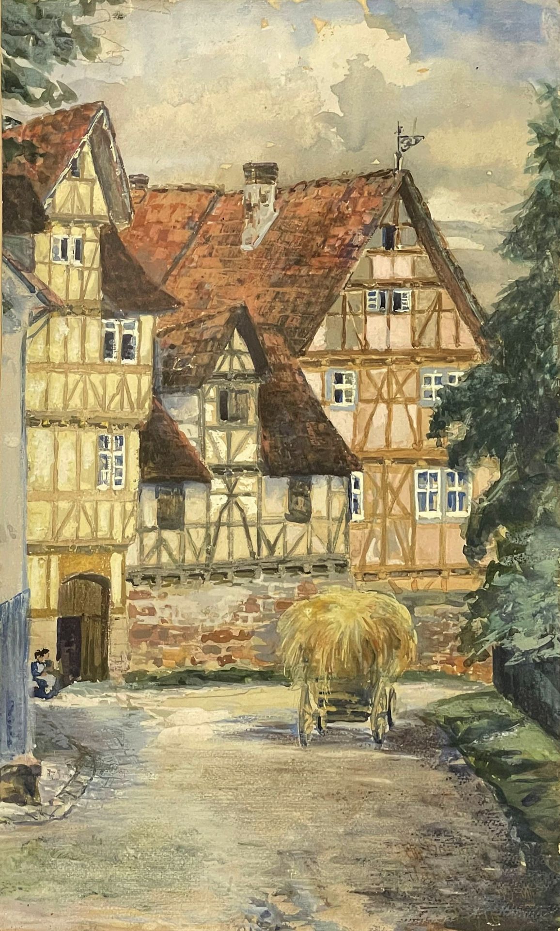 Christian BAUMGARTNER (1855 - 1942). ''Hauskirche, Wanfried 1916''