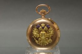 Herrentaschenuhr, Savonette, Russland, um 1900, Geschenkuhr des Zaren Nikolaus II, Uhrmacher Pavel 
