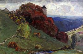 Gampert, Otto (Ottenbach 1842 - 1924 Zürich, Schweizer Landschaftsmaler des Impressionismus),