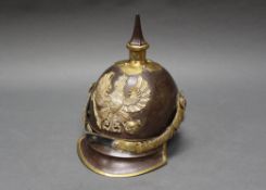 Kürassier-Helm, "Pickelhaube", Preußen, ab 1867, Modell M 1867, für Offiziere, Landwehr, Eisenglock