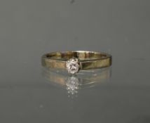 Ring, WG 585, 1 Brillant ca. 0.15 ct., 3 g, RM 17