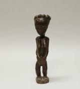 Figur, weiblich, Baule, Elfenbeinküste, Afrika, authentisch, Holz, 38 cm hoch.