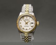 Damenarmbanduhr, Rolex, Modell Oyster Perpetual Datejust, von 1996, Stahl/Gold 750, Automatik, Mode