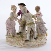 Porzellangruppe, "Kinderreigen", Meissen, Schwertermarke, 1850-1924, 1. Wahl, Modellnummer 2728, po
