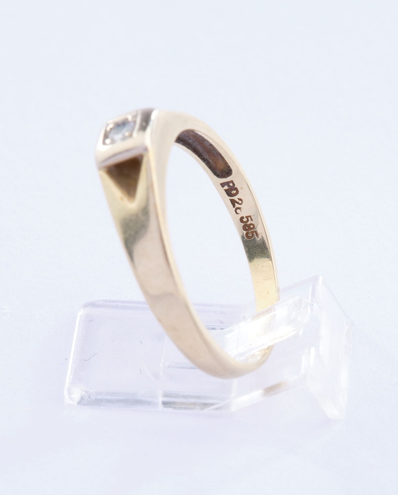 Ring, GG 585, Brillant ca. 0.01 ct., 2.23 g, RM 17 - Image 4 of 4