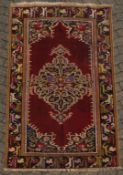 Kasak, Russland, ca. 1.90 x 1.14 m, fleckig, Flor reduziert