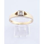 Ring, GG 585, Brillant ca. 0.01 ct., 2.23 g, RM 17