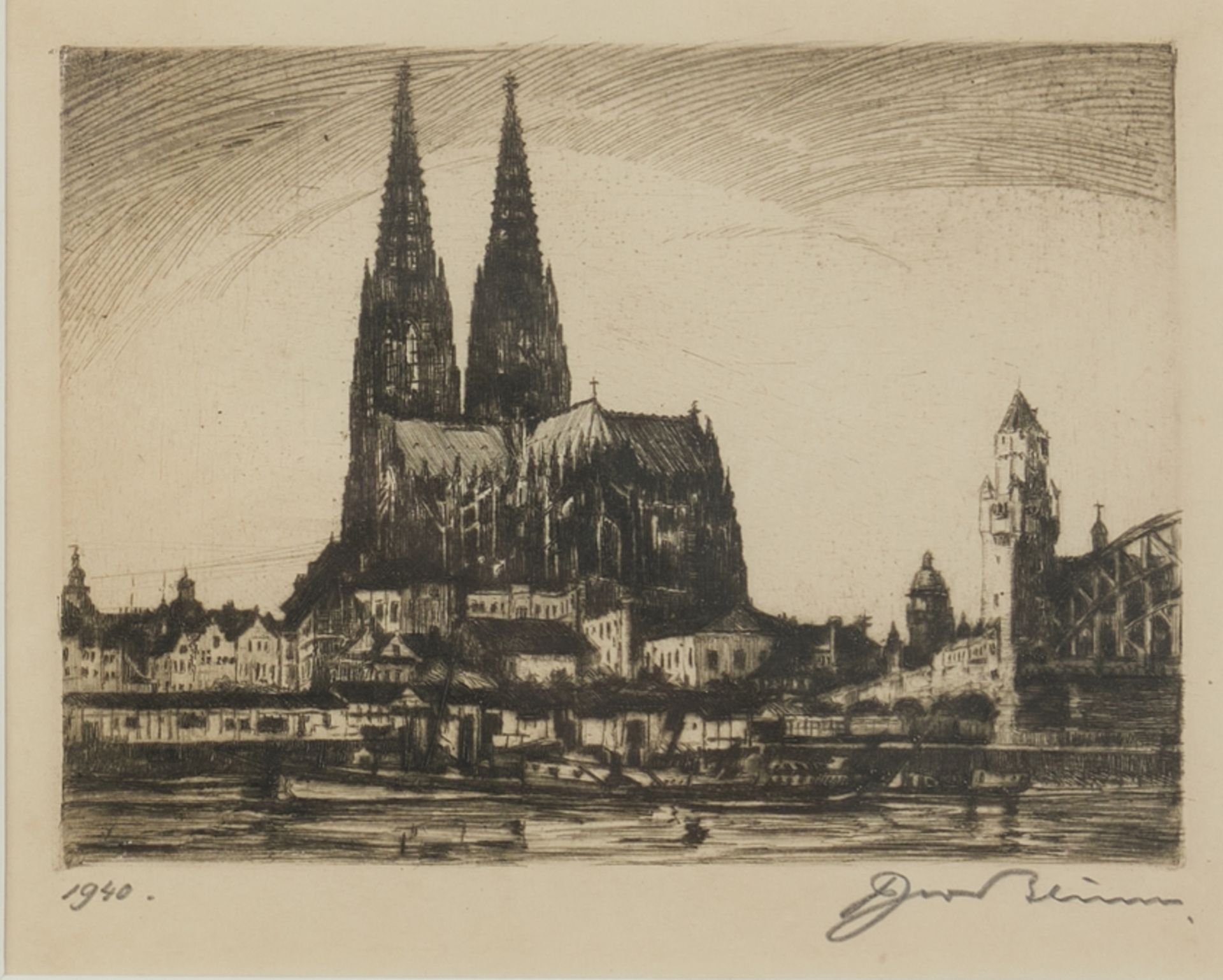 Blum, Theo (Mönchengladbach 1883 - 1968 Köln, in Köln tätiger Landschaftsmaler und Radierer in expr - Image 2 of 6