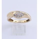 Ring, GG 585, 10 Brillanten, RM 18.5, ca. 3.46 g