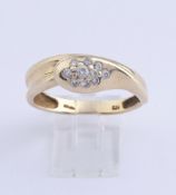 Ring, GG 585, 10 Brillanten, RM 18.5, ca. 3.46 g