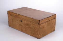 Schatulle, norddeutsch, 19. Jh., Esche, rechteckig, 14 x 33.8 x 19 cm, restauriert