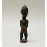 Figur, männlich, Baule, Elfenbeinküste, Afrika, authentisch, Holz, 32 cm hoch.